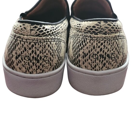 Vionic Demetra White/Black Leather Snakeskin Slip On Sneakers Size US 6.5 - Picture 10 of 10
